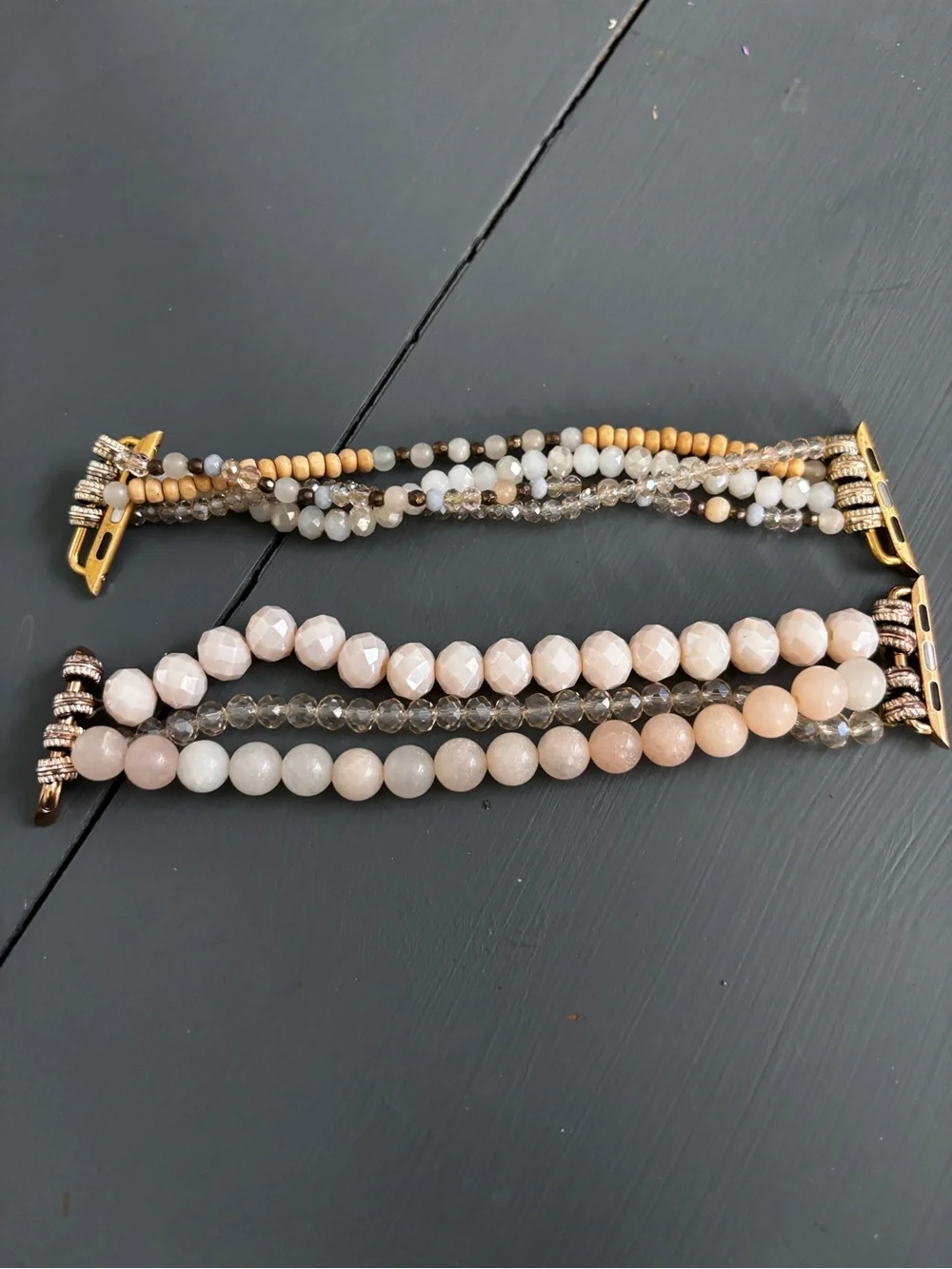 Apple Watch band Multi-Strand Blush Beaded Bracelet for Women
